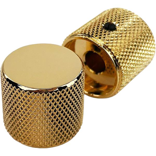 Allparts Metal Barrel Knobs Gold