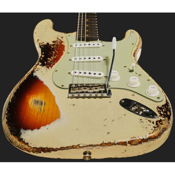 Fender 61 Strat SHR Aged V White 3TSB