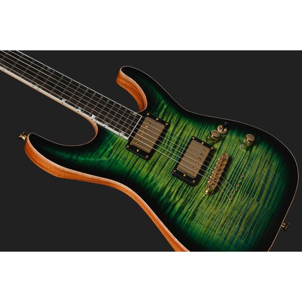ESP HORIZON II FM Dark Lime Burst