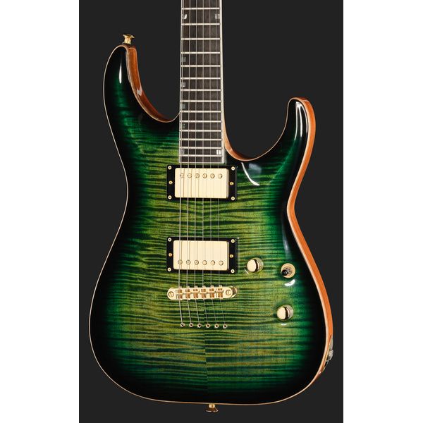 ESP HORIZON II FM Dark Lime Burst