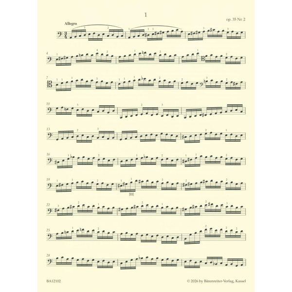 Bärenreiter Dotzauer Etüden Cello 2