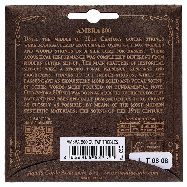 Aquila 185C Ambra 800 Class. Guitar