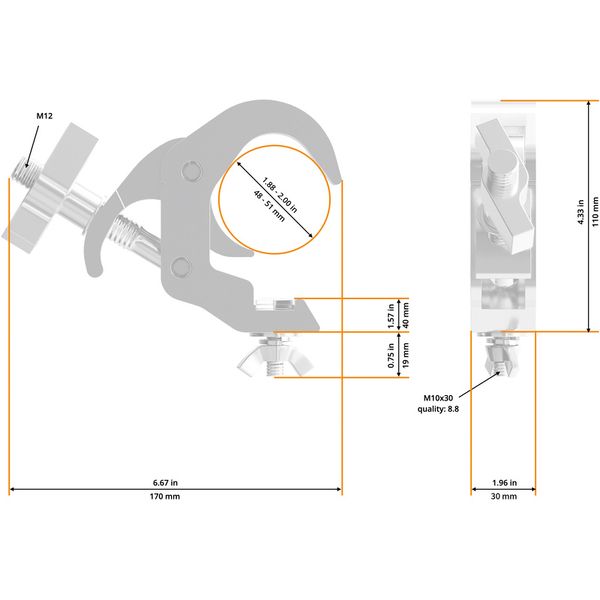 Global Truss 5073-1-OD Selflock Hook Easy