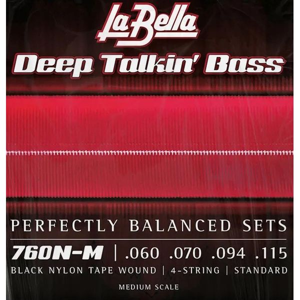 La Bella 760N-M Black Nylon Tape