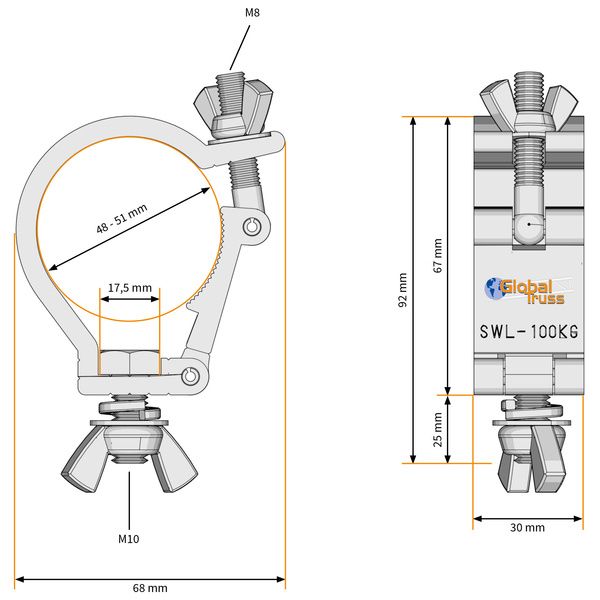 Global Truss Selflock 812Hook Mini Bk OD