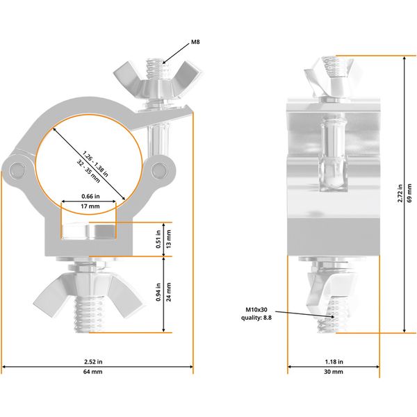 Global Truss 5036-OD Half Coupler