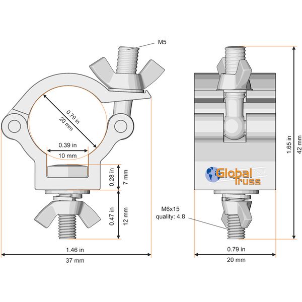Global Truss F14TA-OD Half Coupler