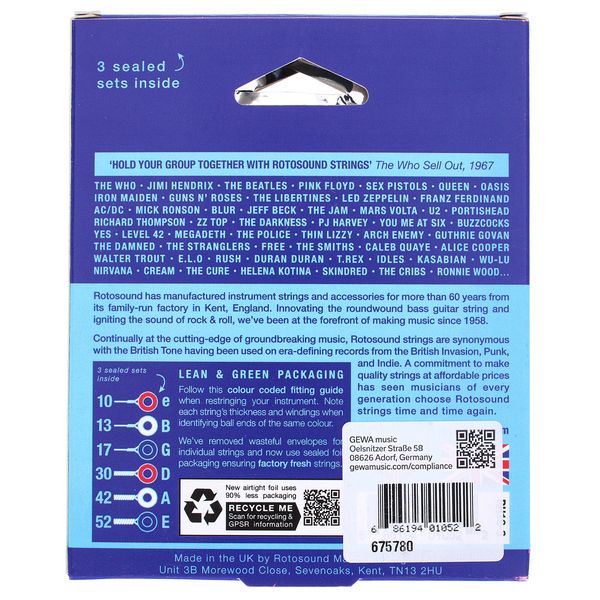 Rotosound RH10-3 3er Pack