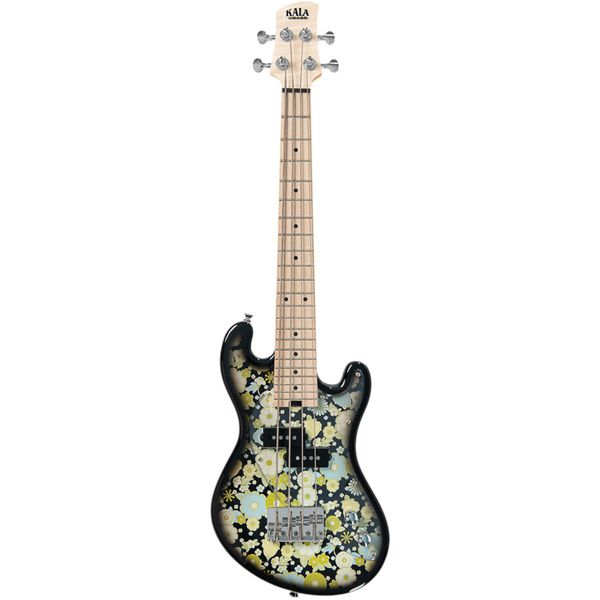 Kala U-Bass 4 Fretted Floral Black