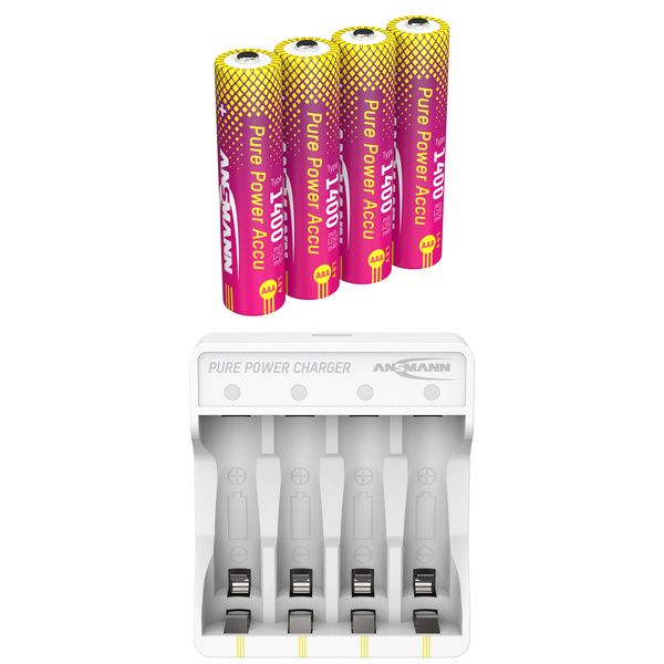 Ansmann AAA 1400 mAh Charging Bundle
