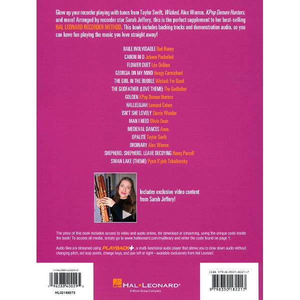Hal Leonard Recorder Method Songbook