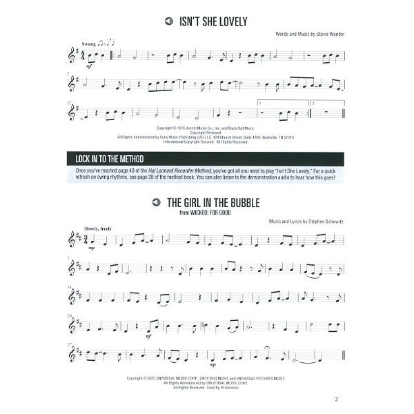 Hal Leonard Recorder Method Songbook