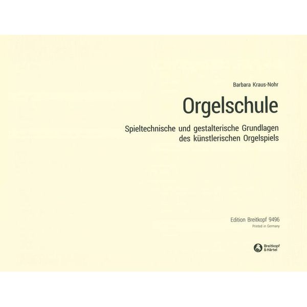 Breitkopf & Härtel Orgelschule