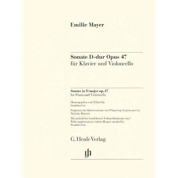 Henle Verlag Mayer Sonate Violoncello op.47