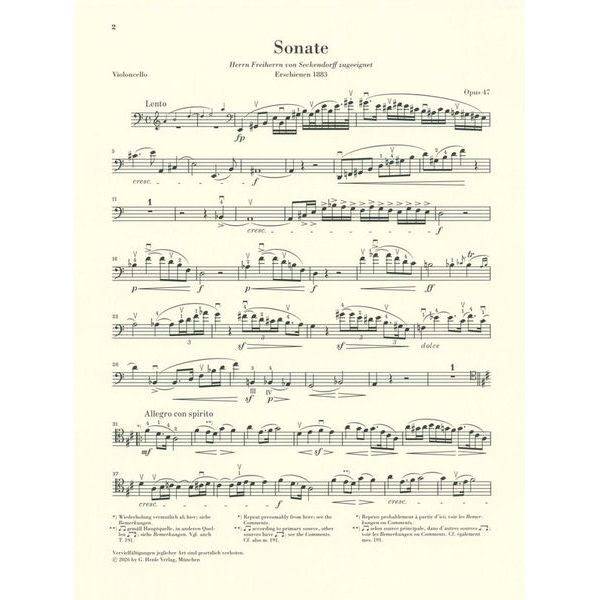 Henle Verlag Mayer Sonate Violoncello op.47