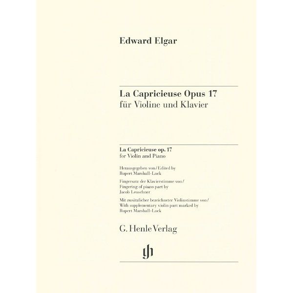 Henle Verlag Elgar Capricieuse op.17 Violin