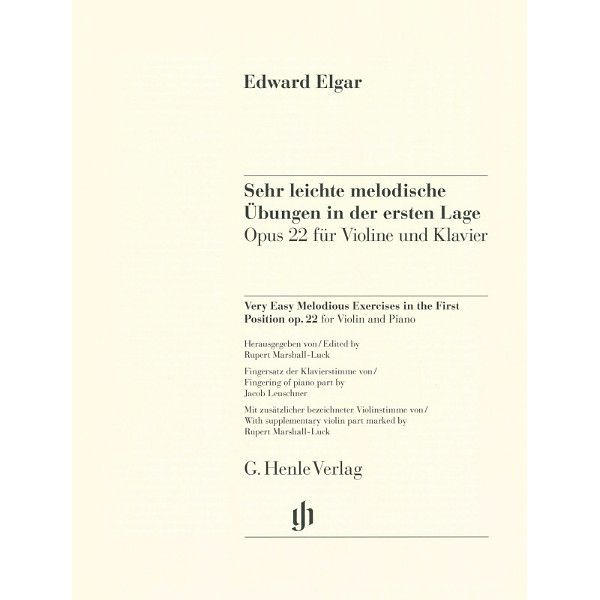 Henle Verlag Elgar Melodische Übungen op.22