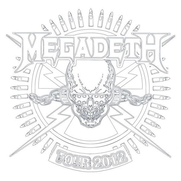 Rock n Roll Colouring Megadeth Colouring Book
