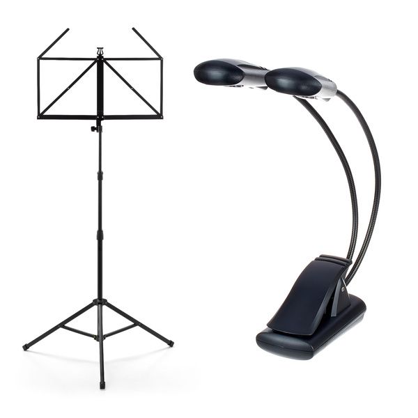 K&M 10065 Music Stand Lamp Bundle