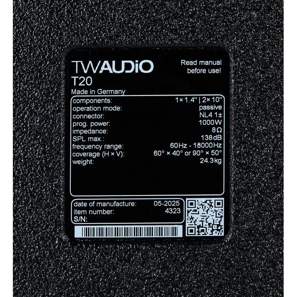 TW AUDiO T-SYS-ONE/PLM