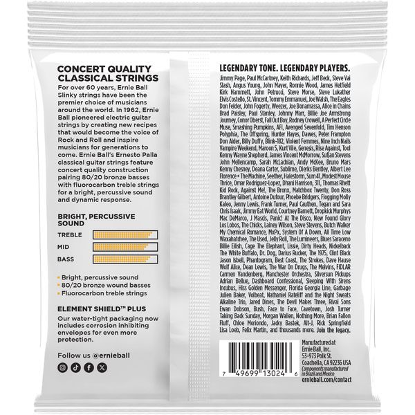 Ernie Ball 2405 Ernesto Palla Carbon&Gold