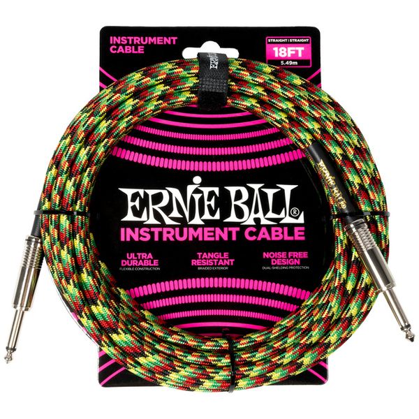 Ernie Ball Instr.Cable Braided 18ft 6482