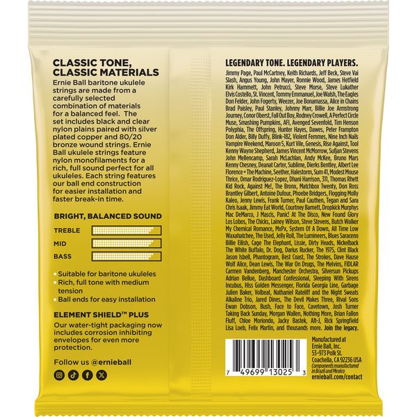 Ernie Ball 2328 Baritone Ukulele Strings