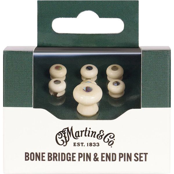 Martin Guitar Bone Bridge & End Pin Paua