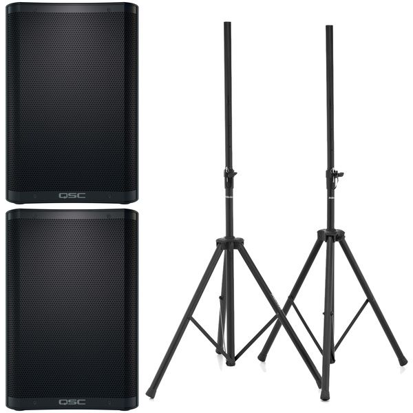 QSC CB10 Stereo Stand Bundle