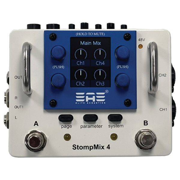 Elite Acoustics Stompmix 4 Pedal Mixer White