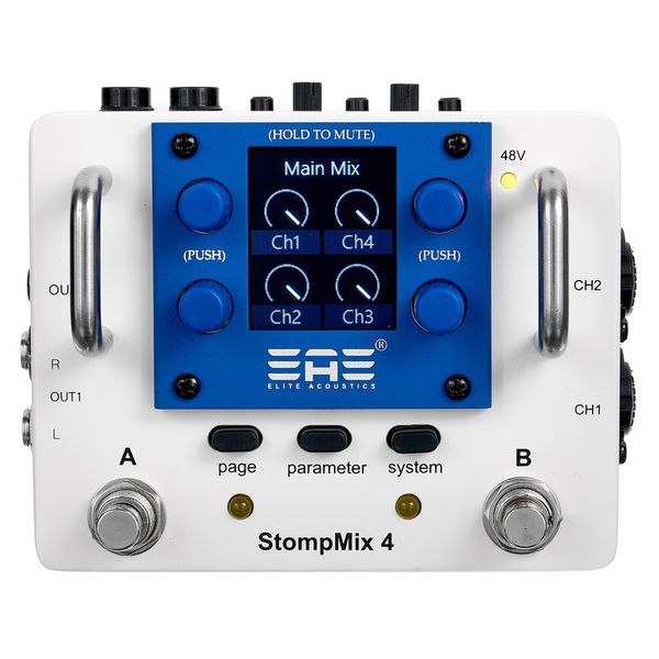 Elite Acoustics Stompmix 4 Pedal Mixer White
