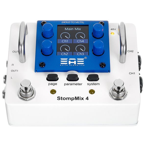 Elite Acoustics Stompmix 4 Pedal Mixer White