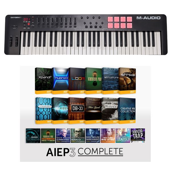 M-Audio Oxygen 61 MK5 - AIEP3 Bundle