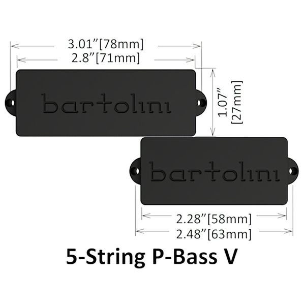 Bartolini Classic P-Bass (PV5CBP) BL