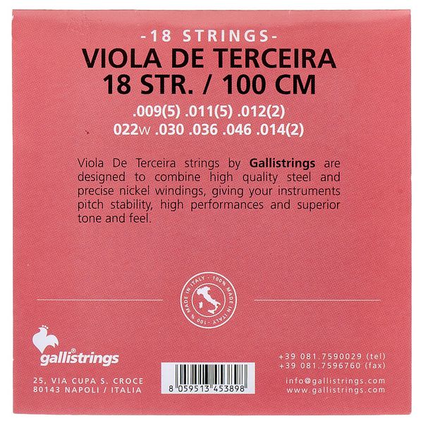 Galli Strings FG014-18str Viola da Terceira