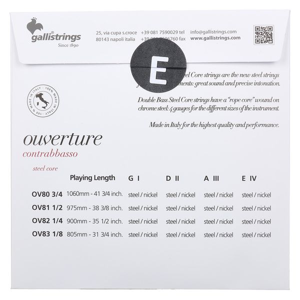 Galli Strings OV83 1/8 Ouverture DB Strings