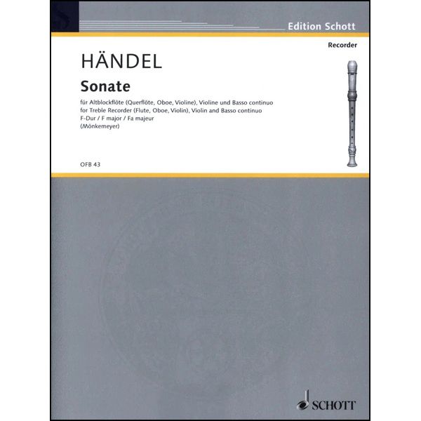 Schott Händel Sonate F-Dur