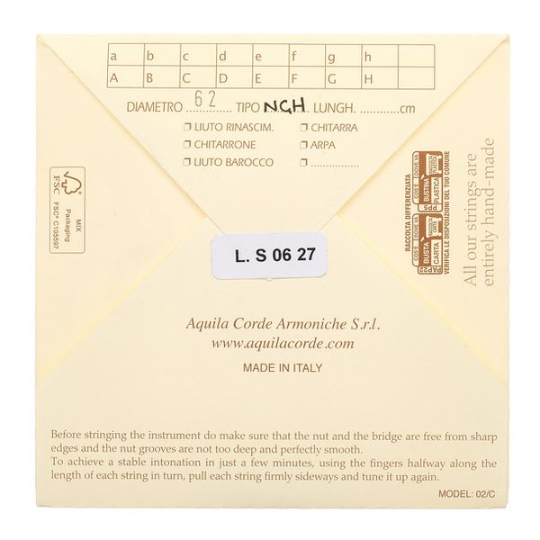 Aquila NGH62 New Nylgut Harp Str. BK