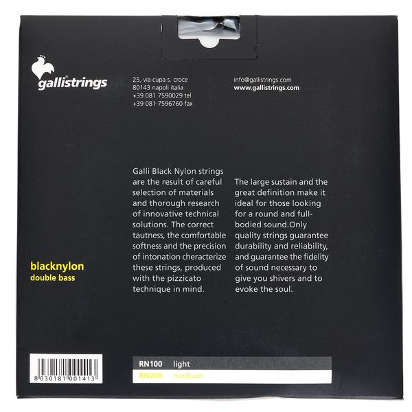 Galli Strings RN200 Double Bass Strings 3/4