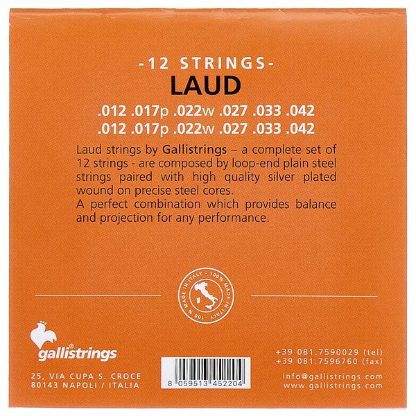 Galli Strings LA120 Spanish Laud Strings