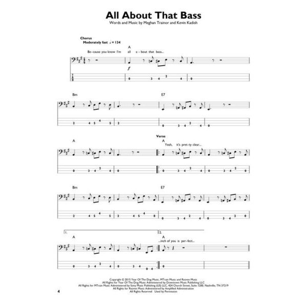 Hal Leonard Really Easy Songs For Bass