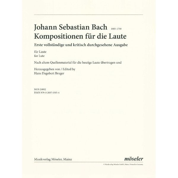 Möseler Verlag Bach Kompositionen Laute