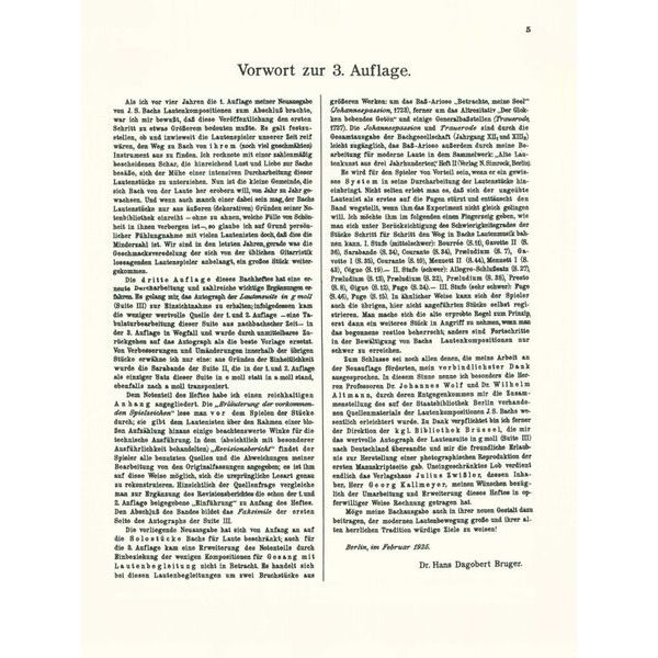 Möseler Verlag Bach Kompositionen Laute