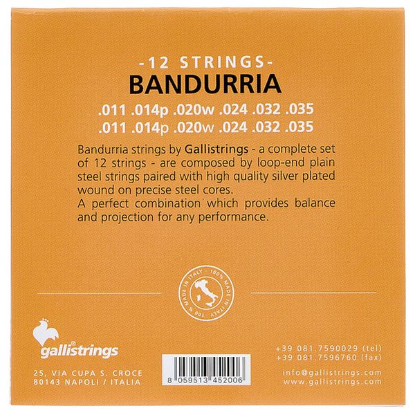 Galli Strings BA125 Bandurria Strings