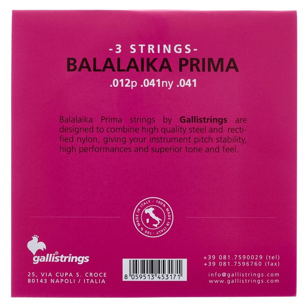 Galli Strings FG018 Prim Balalaika Strings