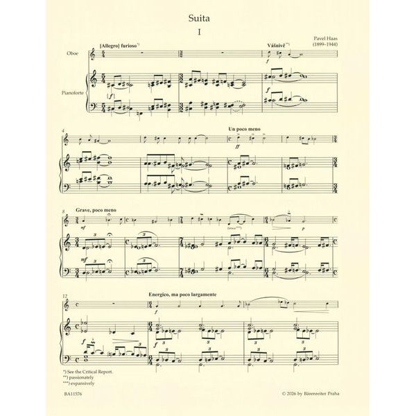 Bärenreiter Haas Suite für Oboe op.17