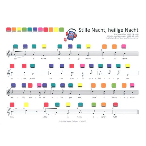 LeuWa-Verlag 24 Weihnachtslieder Rainbow