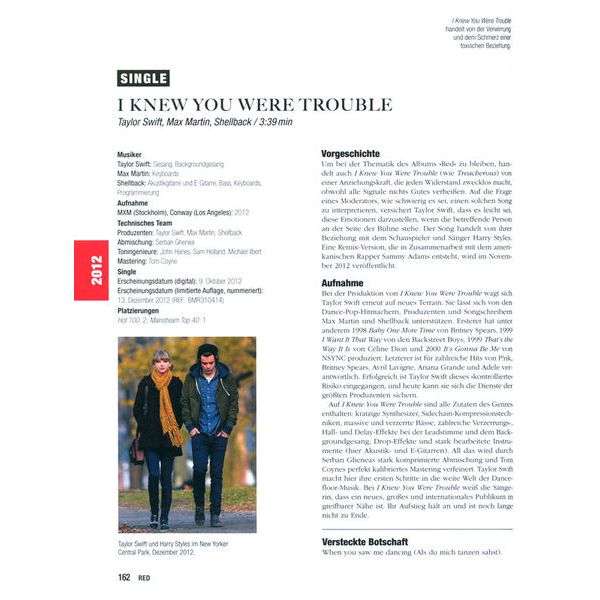Delius Klasing Verlag Taylor Swift Alle Songs