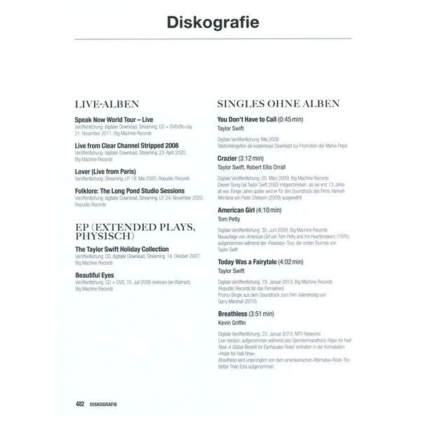 Delius Klasing Verlag Taylor Swift Alle Songs