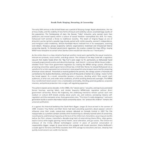 Omni Music Publishing South Park Bigger,Longer,Uncut